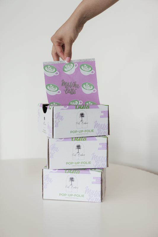 Matcha Latte Smooth - Pop Up Foil - 15 cm x 27 cm | Größe S