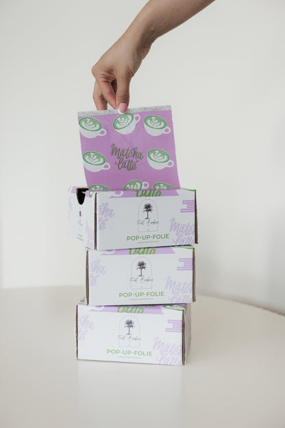 Matcha Latte Smooth - Pop Up Foil - 15 cm x 27 cm | Größe S
