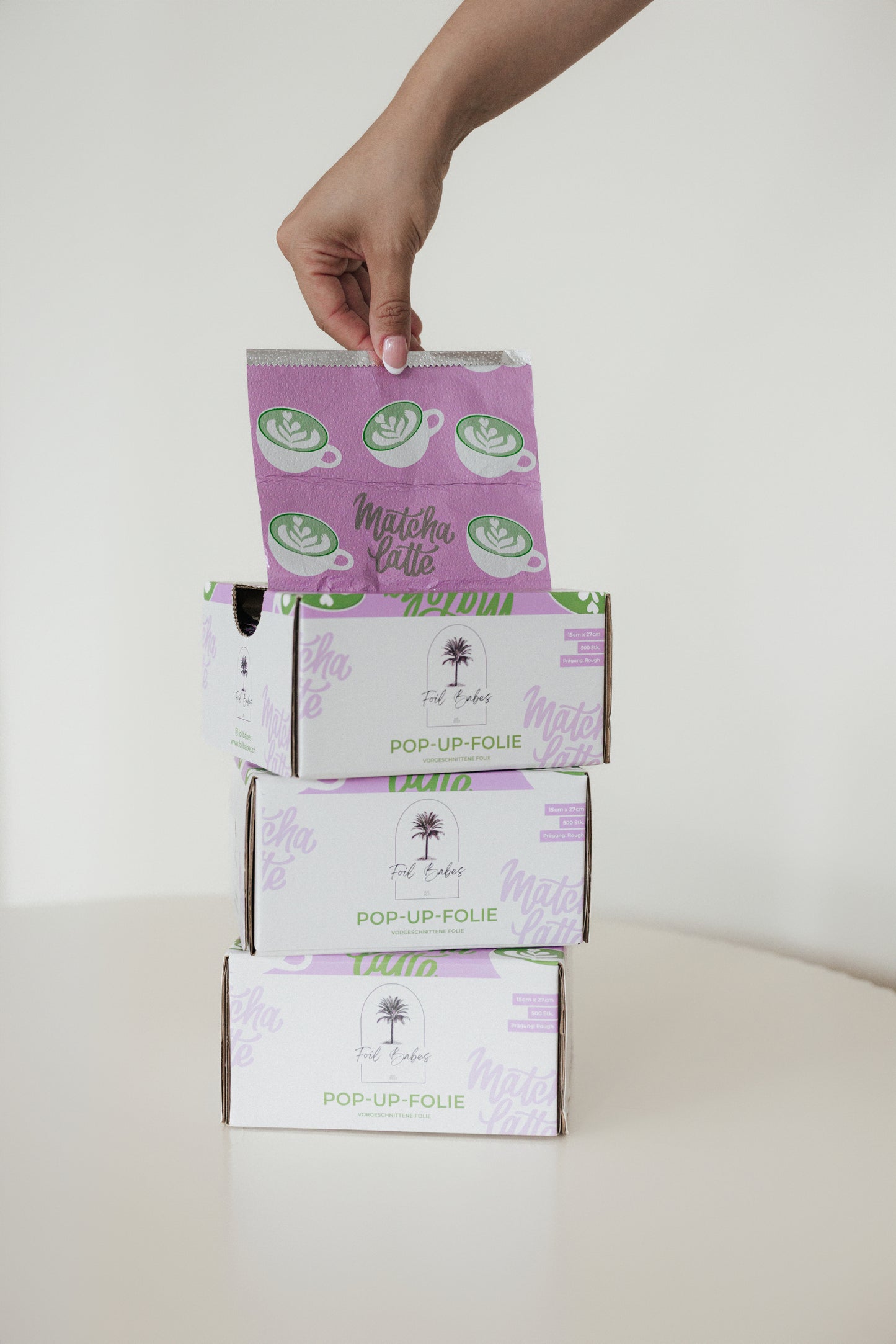 Matcha Latte Rough - Pop Up Foil - 15 cm x 27 cm | Größe S